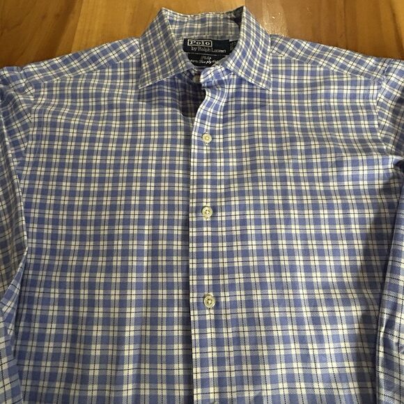 Polo Ralph Lauren Other - VTG Polo Ralph Lauren Philip Men’s Button Up Shirt 15/33 Long Sleeve Blue Plaid
